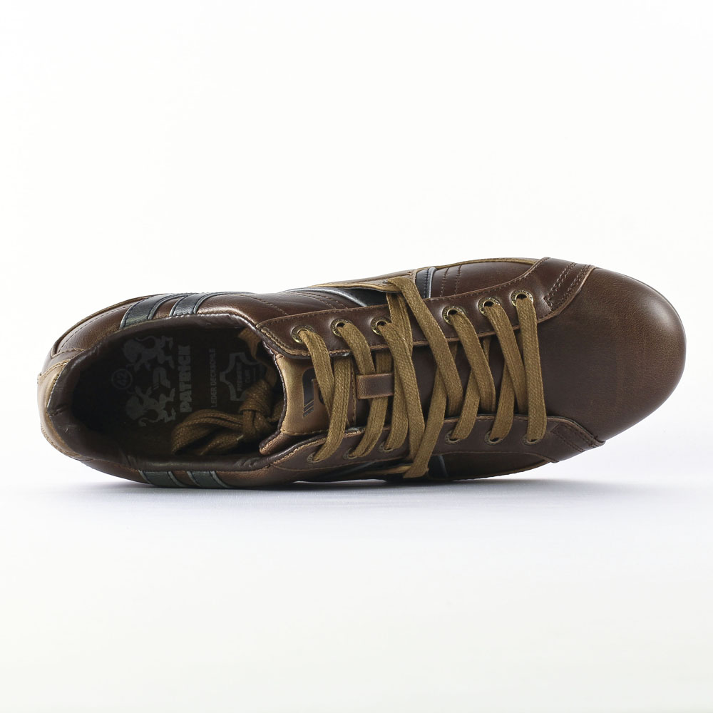 tennis cuir marron homme