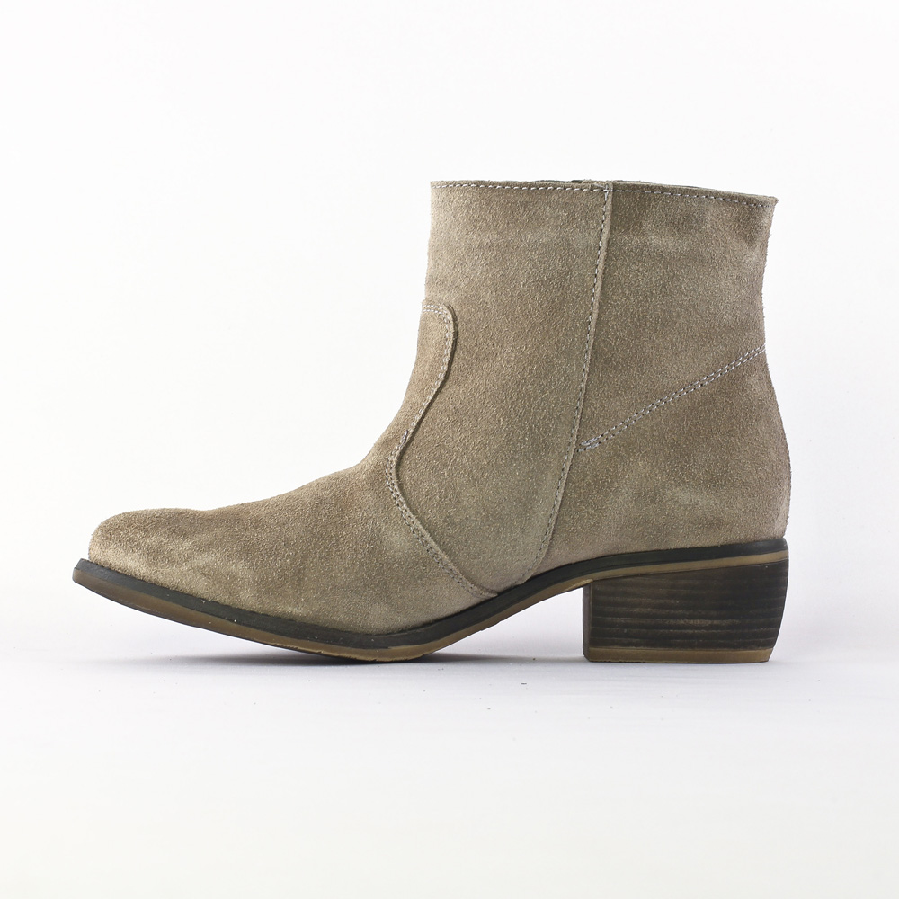 bottines nubuck beige