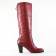 bottes rouge mode femme automne hiver vue 2