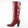 bottes rouge mode femme automne hiver vue 3