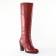 bottes rouge mode femme automne hiver vue 1