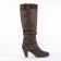 bottes talon marron mode femme automne hiver vue 2