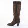 bottes talon marron mode femme automne hiver vue 3