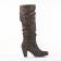 bottes talon marron mode femme automne hiver vue 2