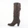 bottes talon marron mode femme automne hiver vue 3