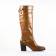 bottes talon marron mode femme automne hiver vue 2