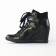 baskets mode noir mode femme automne hiver vue 3